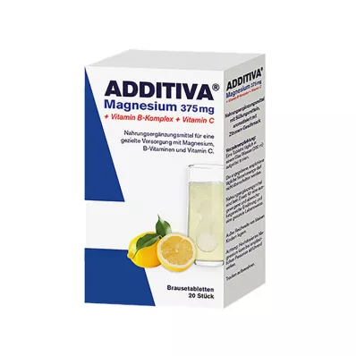 ADDITIVA Magnesium 375 mg+Vitamin B Komplex+Vit.C, 20X6 g ADDITIVA Magnesium 375 mg+Vitamin B Komplex+Vit.C, 20X6 g