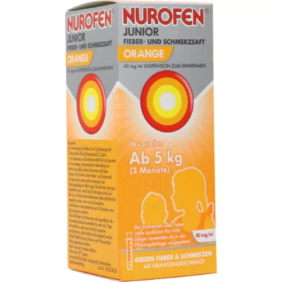 NUROFEN Junior Feber- och smärtstillande juice Apelsin 40 mg/ml, 100 ml