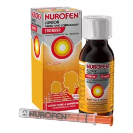 NUROFEN Junior Feber- och smärtstillande juice Jordgubbe 40 mg/ml, 100 ml