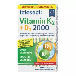 TETESEPT Vitamin K2+D3 2000 tabletter, 30 st