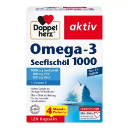 DOPPELHERZ Omega-3 havsfiskolja 1000 kapslar, 120 kapslar