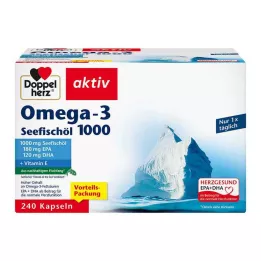 DOPPELHERZ Omega-3 havsfiskolja 1000 kapslar, 240 kapslar