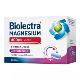 BIOLECTRA Magnesium 400 mg ultra 3-fas depå, 30 st