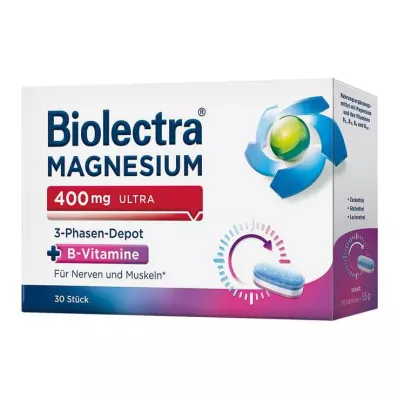 Biolectra Magnesium 400 mg ultra 3-fas depå, 30 st Biolectra Magnesium 400 mg ultra 3-fas depå, 30 st