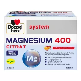 DOPPELHERZ Magnesium 400 Citrat system Granulat, 60 st