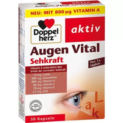 DOPPELHERZ Augen Vital Sehkraft aktiv Kapslar, 30 Kapslar