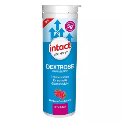 INTACT Expert Dextros Tuggtabletter Hallon, 8 st