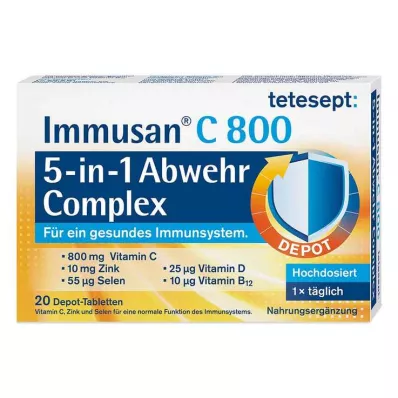 TETESEPT Immusan C 800 5in1 Abwehr Complex Tabl., 20 st