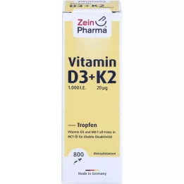 VITAMIN D3+K2 MK-7 droppar för oral användning, hög dos, 25 ml