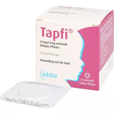 TAPFI 25 mg/25 mg plåster innehållande aktiv substans, 20 st