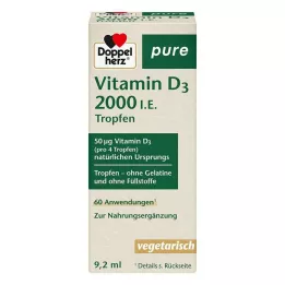 DOPPELHERZ Vitamin D3 2000 I.U. rena droppar, 9,2 ml
