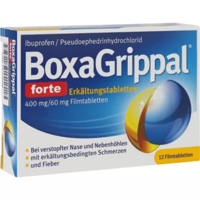 BOXAGRIPPAL forte Förkylning Tab. 400 mg/60 mg FTA, 12 st