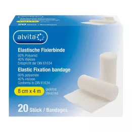ALVITA Elastiskt fixeringsbandage 8 cmx4 m, 20 st