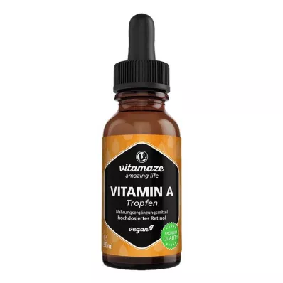 VITAMIN A 500 µg högdoserade veganska droppar, 50 ml