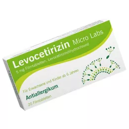 LEVOCETIRIZIN Micro Labs 5 mg filmdragerade tabletter, 20 st