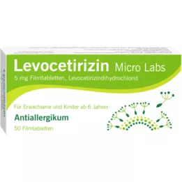 LEVOCETIRIZIN Micro Labs 5 mg filmdragerade tabletter, 50 st