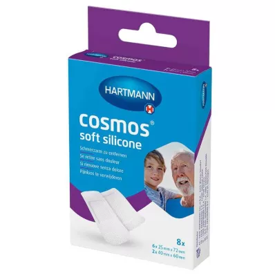 COSMOS mjuka silikonplåsterremsor 2 storlekar, 8 st COSMOS mjuka silikonplåsterremsor 2 storlekar, 8 st