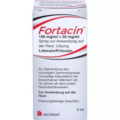 FORTACIN 150 mg/ml + 50 mg/ml spray för applicering på huden, 5 ml