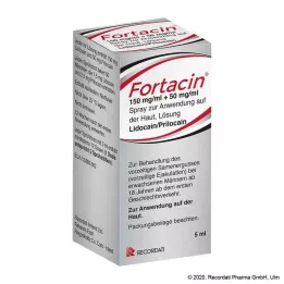 FORTACIN 150 mg/ml + 50 mg/ml spray för applicering på huden, 5 ml