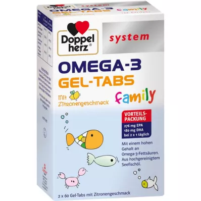 DOPPELHERZ Omega-3 gel tabs familjesystem, 120 st