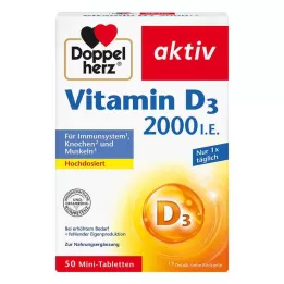 DOPPELHERZ Vitamin D3 2000 I.U. tabletter, 50 st