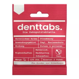 DENTTABS Smultron för barn utan fluor, 125 st