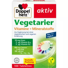DOPPELHERZ Vegetarisk Vitaminer+Mineraler Aktiv, 100 st