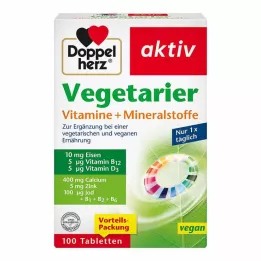 DOPPELHERZ Vegetarisk Vitaminer+Mineraler Aktiv, 100 st