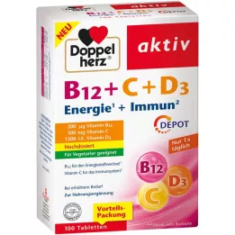 DOPPELHERZ B12+C+D3 Depot aktiva tabletter, 100 st
