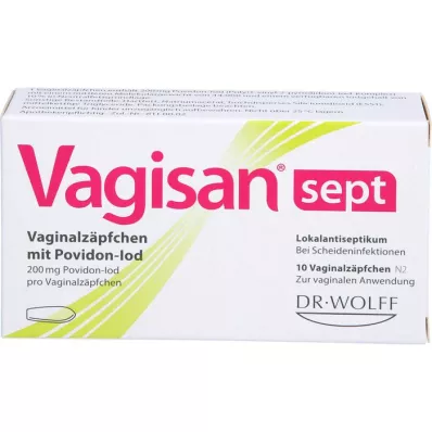VAGISAN sept vaginala suppositorier med povidon-jod, 10 st