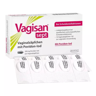 Vagisan sept vaginala suppositorier med povidon-jod, 10 st