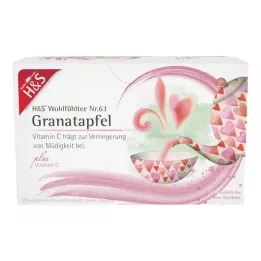 H&amp;S Granatäpple med C-vitamin filterpåse, 20X2 g