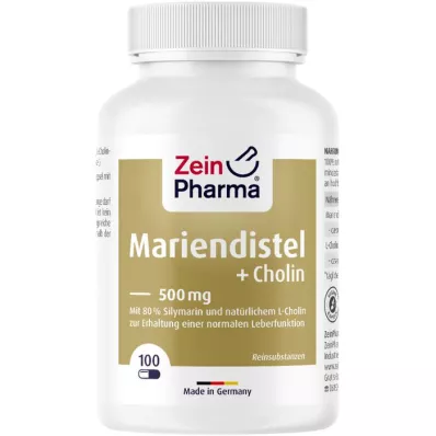 MARIENDISTEL+CHOLIN Kapslar 80% silymarin, 100 st