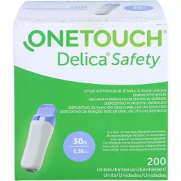 ONE TOUCH Delica Safety Lancett för engångsbruk 30 G, 200 st