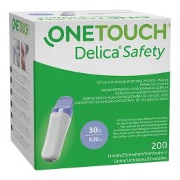 ONE TOUCH Delica Safety Lancett för engångsbruk 30 G, 200 st