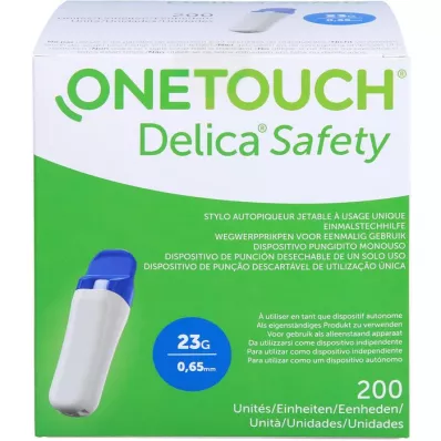 ONE TOUCH Delica Safety lansettinstrument för engångsbruk 23 G, 200 st