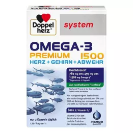 DOPPELHERZ Omega-3 Premium 1500 systemkapslar, 120 kapslar