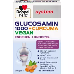 DOPPELHERZ Glukosamin 1000+Curcuma vegan syst.Kps., 60 st