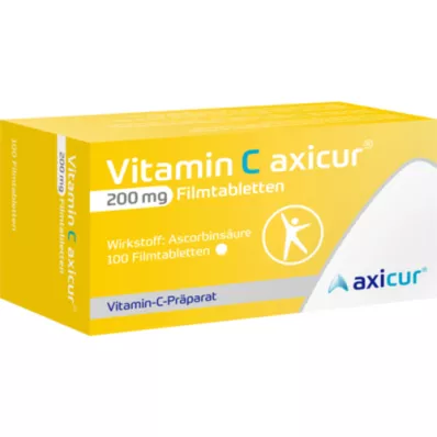 VITAMIN C AXICUR 200 mg filmdragerade tabletter, 100 st