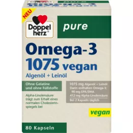 DOPPELHERZ Omega-3 1075 veganska rena kapslar, 80 st