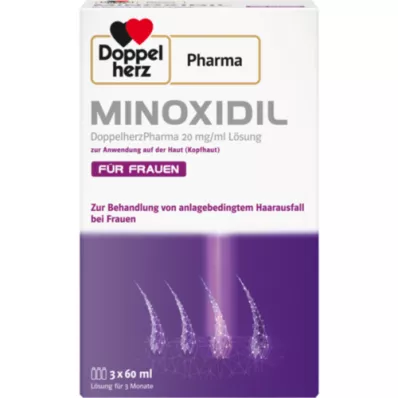 MINOXIDIL DoppelherzPhar.20mg/ml Lösning för hud Kvinna, 3X60 ml