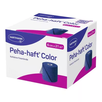 Peha-Haft Color fixing bandage latexfri 6 cmx21 m blå, 1 st Peha-Haft Color fixing bandage latexfri 6 cmx21 m blå, 1 st