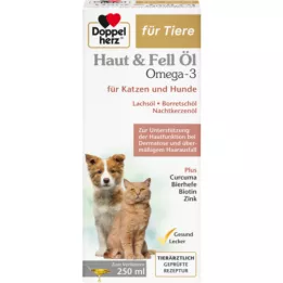 DOPPELHERZ för djurs hud&amp;Pälsolja f.hundar/katter, 250 ml