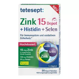 TETESEPT Zink 15 depot+histidin+selenium filmdragerade tabletter, 30 st