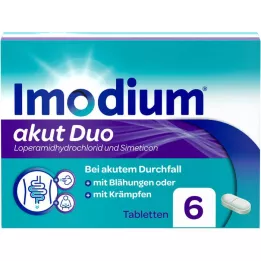IMODIUM akut Duo 2 mg/125 mg tabletter, 6 st