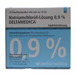 NATRIUMCHLORID-Lösning 0,9% Deltamedica Luer Pl., 20X10 ml