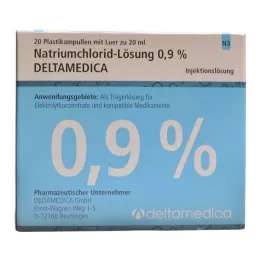 NATRIUMCHLORID-Lösning 0,9% Deltamedica Luer Pl., 20X20 ml