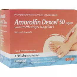 AMOROLFIN Dexcel 50 mg/ml nagellack innehållande aktiv substans, 3 ml