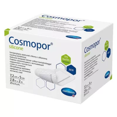 Cosmopor® silikon sårförband 5x7,2 cm, 25 st Cosmopor® silikon sårförband 5x7,2 cm, 25 st
