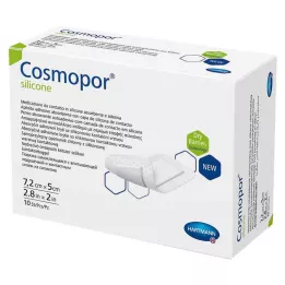COSMOPOR sårförband av silikon 5x7,2 cm, 10 st